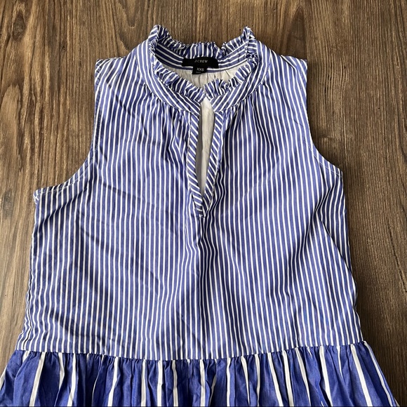 J.Crew Sleeveless Tiered Popover Dress in Mixed Stripe - Picture 6 of 14